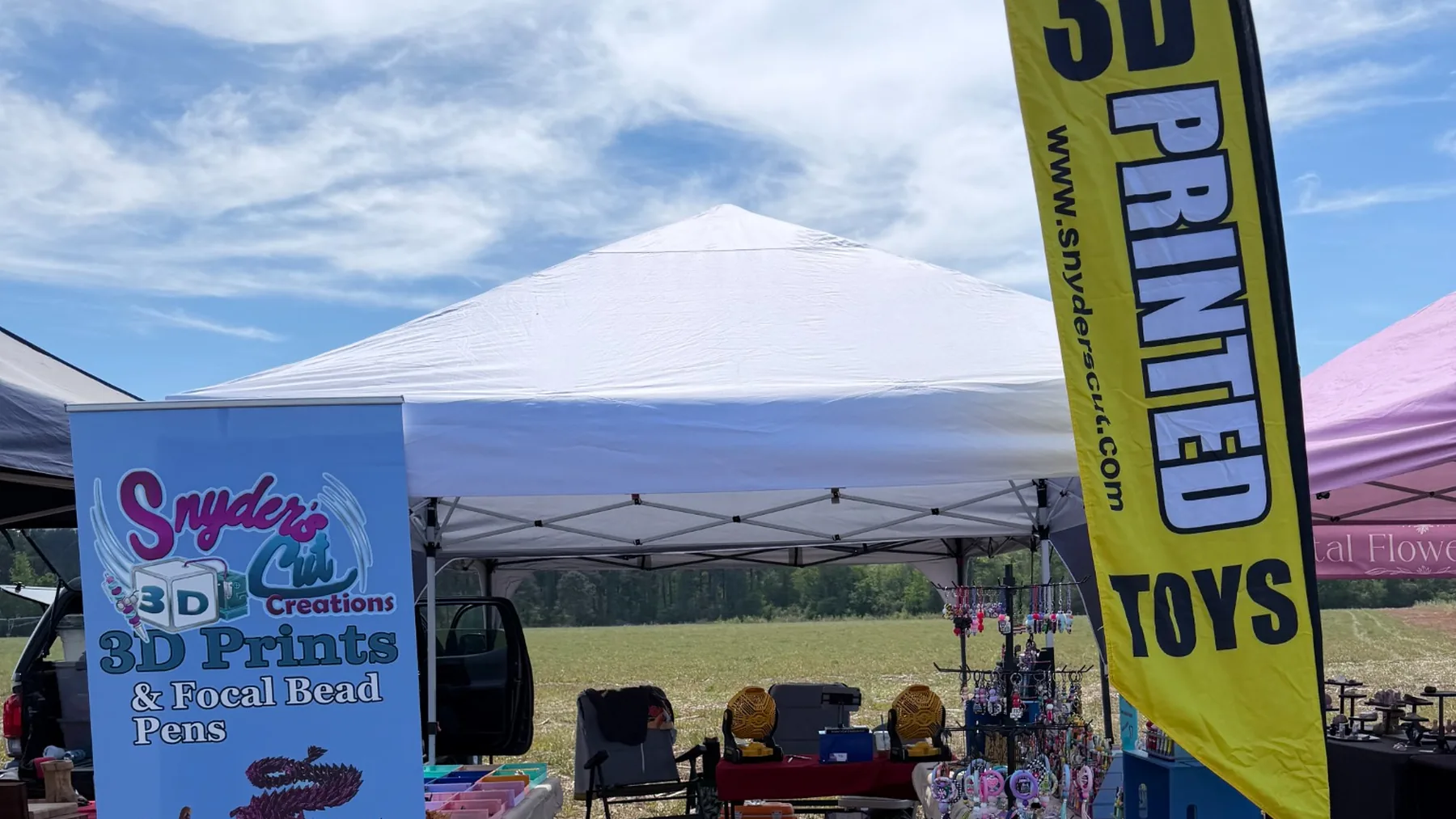 Snyder's Cut Creations booth at a local outdoor event